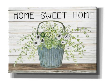 Home Sweet Home Galvanized Bucket  by Cindy Jacobs, Canvas Wall Art Hot on Sale