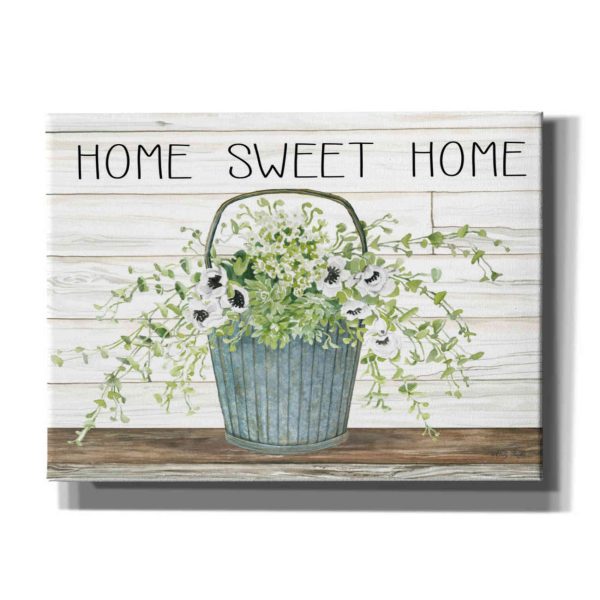 Home Sweet Home Galvanized Bucket  by Cindy Jacobs, Canvas Wall Art Hot on Sale