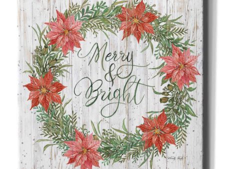 Merry & Bright Wreath  by Cindy Jacobs, Canvas Wall Art Fashion