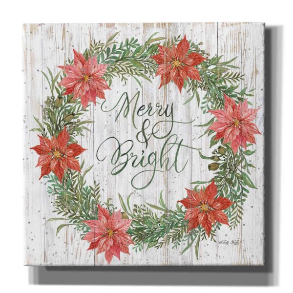 Merry & Bright Wreath  by Cindy Jacobs, Canvas Wall Art Fashion