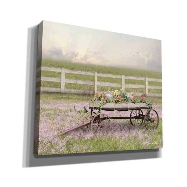 Country Flower Wagon  by Lori Deiter, Canvas Wall Art Hot on Sale