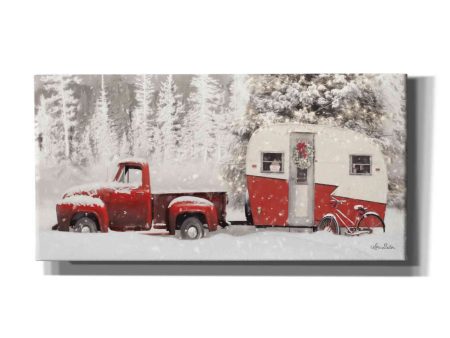 Christmas Camper with Bike  by Lori Deiter, Canvas Wall Art on Sale