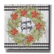 Seasons Greetings Wreath  by Cindy Jacobs, Canvas Wall Art Online Hot Sale