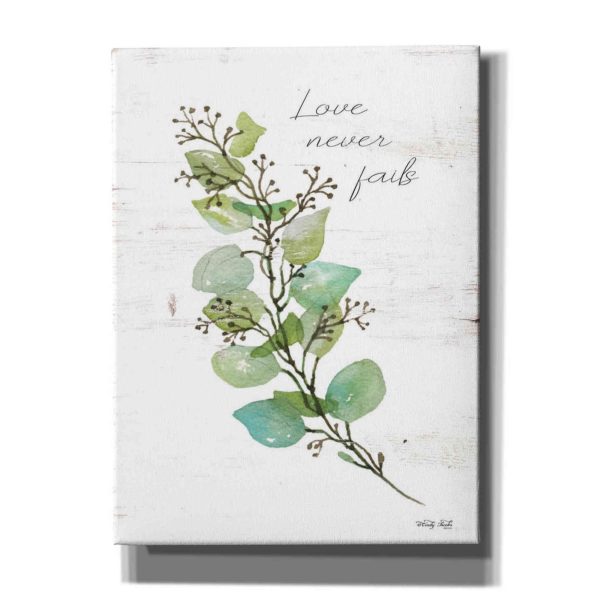 Love Never Fails  by Cindy Jacobs, Canvas Wall Art For Sale