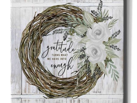 Gratitude Wreath  by Cindy Jacobs, Canvas Wall Art Cheap