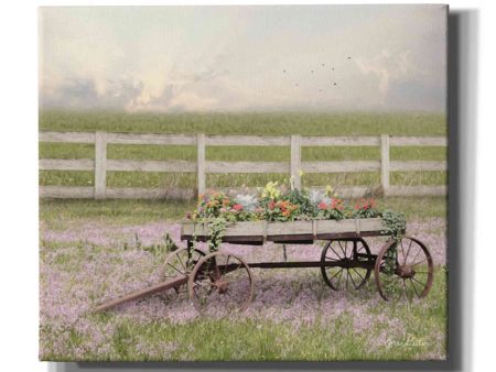 Country Flower Wagon  by Lori Deiter, Canvas Wall Art Hot on Sale