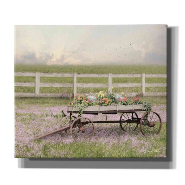 Country Flower Wagon  by Lori Deiter, Canvas Wall Art Hot on Sale