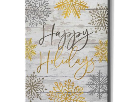 Happy Holidays Snowflakes  by Cindy Jacobs, Canvas Wall Art Online Sale