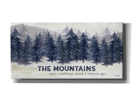 Navy Trees The Mountains  by Cindy Jacobs, Canvas Wall Art Cheap