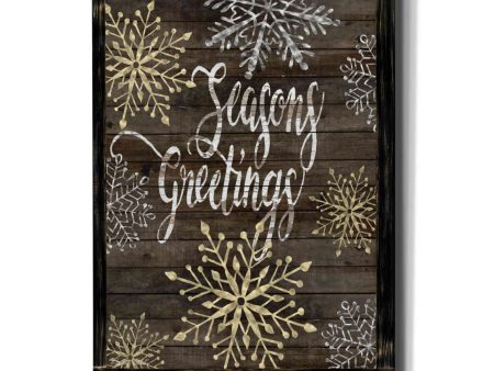 Snowflake Seasons Greetings  by Cindy Jacobs, Canvas Wall Art For Discount