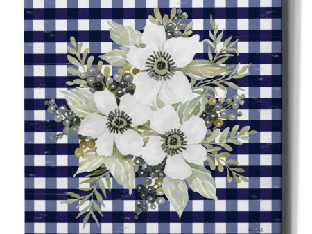 Navy Floral I  by Cindy Jacobs, Canvas Wall Art Sale