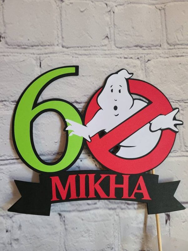 GHOSTBUSTERS CAKE TOPPER Birthday 40th Baby shower Centerpiece i ain t afraid of no ghosts Cake topper Cupcake toppers For Discount