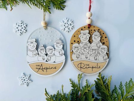 Snowmen Family Custom Ornaments Online now