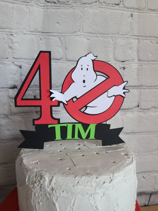 GHOSTBUSTERS CAKE TOPPER Birthday 40th Baby shower Centerpiece i ain t afraid of no ghosts Cake topper Cupcake toppers For Discount