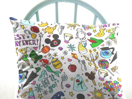 Mickey Doodle Throw Pillow Supply