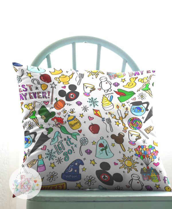 Mickey Doodle Throw Pillow Supply