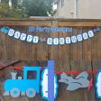 TRANSPORTATION BANNER Trains Planes and Automobiles Birthday Transportation Cake Banner Garland Cupcake Centerpiece Train Banner Online Sale