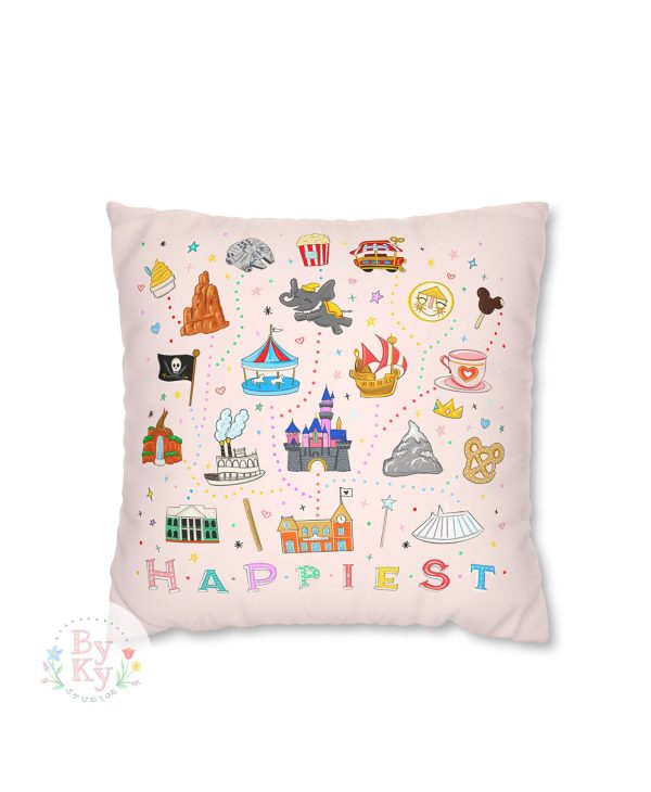 Happiest Throw Pillow on Sale