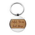 Add Your Own Message Round Metal Keyring Online now