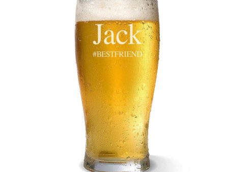 Hash Tag Standard 285ml Beer Glass For Cheap