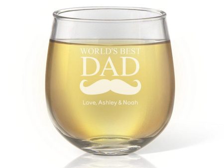 Moustache Stemless Wine Glass Discount