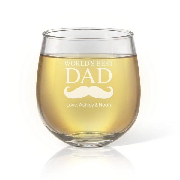 Moustache Stemless Wine Glass Discount