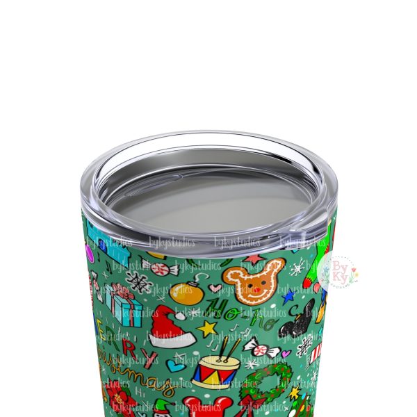 Christmas Doodle Tumbler 20oz Supply