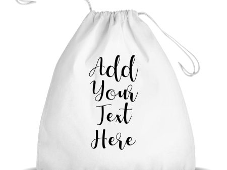 Add Your Own Message Premium Drawstring Bag For Cheap