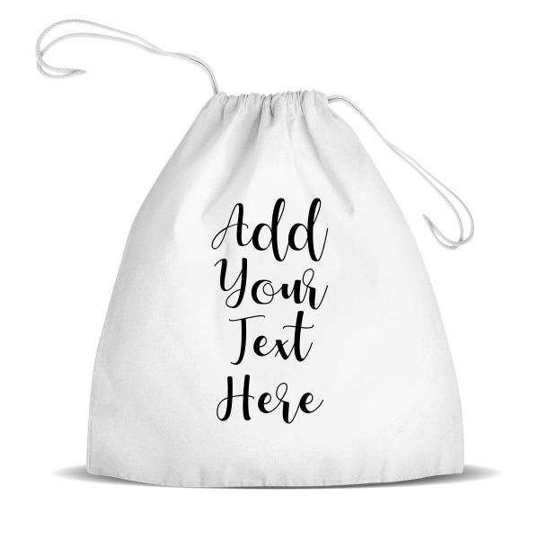 Add Your Own Message Premium Drawstring Bag For Cheap