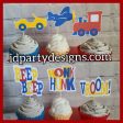 TRANSPORTATION CAKE TOPPER Train Cake Car Cake Trains Planes and Automobiles Birthday Transportation Cake Things That Go For Sale