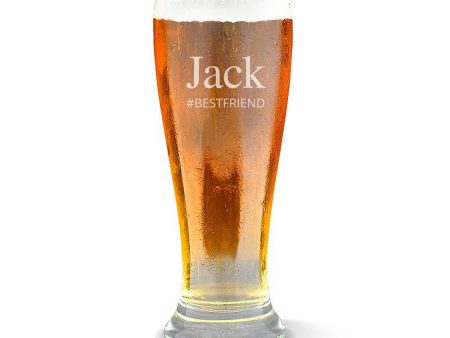 Hash Tag Premium 425ml Beer Glass Supply