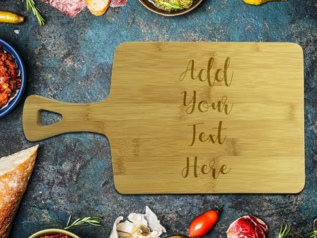 Add Your Own Message Rectangle Bamboo Serving Board on Sale