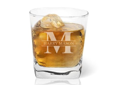 Monogram Tumbler Glass on Sale