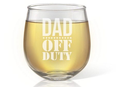 Off Duty Stemless Wine Glass Cheap