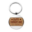 Happy Father s Day Round Metal Keyring Online Sale