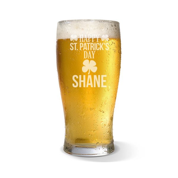 Happy St. Patrick s Day Standard 285ml Beer Glass Online