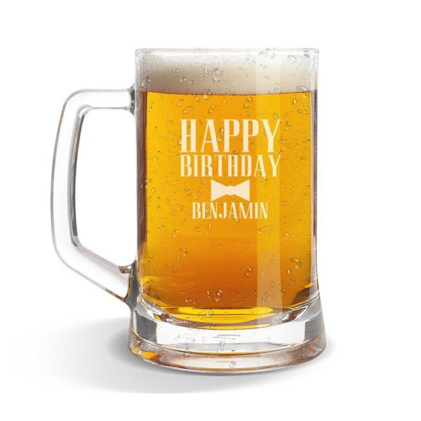 Bow Tie Glass Beer Mug Cheap