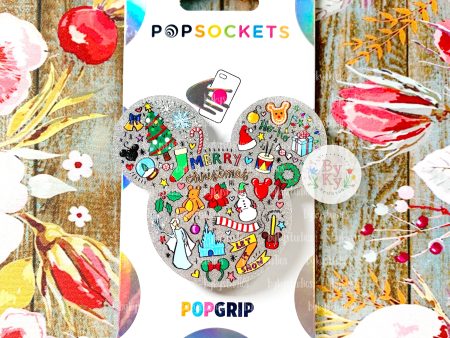 Christmas Mickey Head Pop Socket Fashion