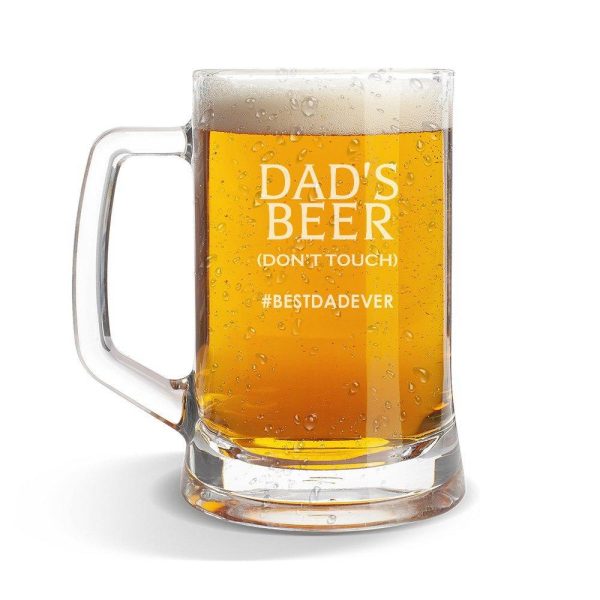 Don t Touch Glass Beer Mug on Sale