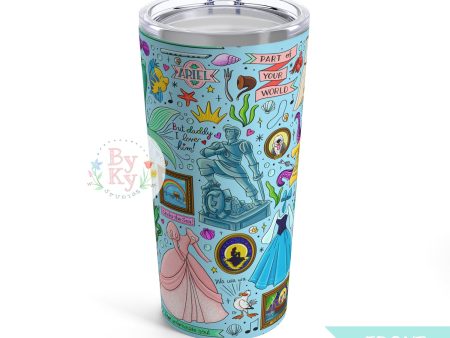 Ariel Princess Tumbler 20oz Online now