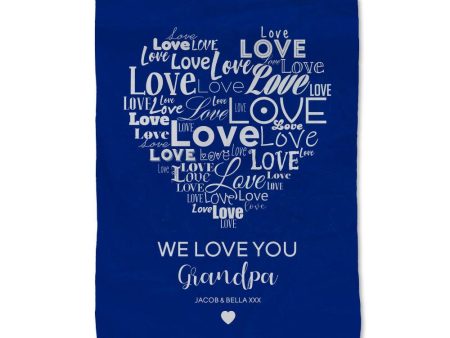 Love You Grandpa Blanket - Medium Sale