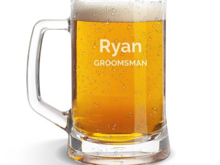 Groomsman Glass Beer Mug Online Hot Sale