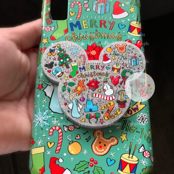 Christmas Mickey Head Pop Socket Fashion