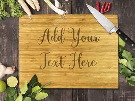 Add Your Own Message Bamboo Cutting Board 8x11  For Discount