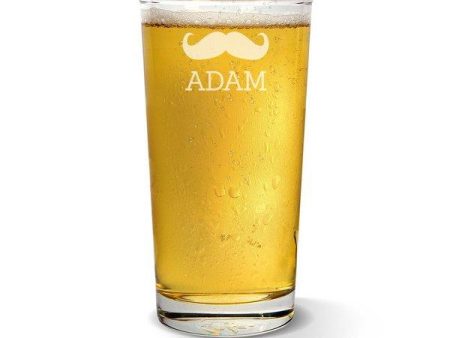 Moustache Pint Glass Cheap