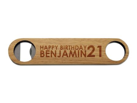 Happy Birthday Wooden Bottle Opener Online Hot Sale