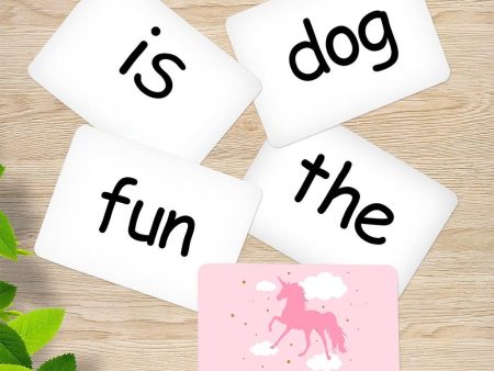 Pink Unicorn Sight Word Cards Online Sale