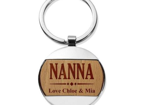 Nanna Round Metal Keyring Online now