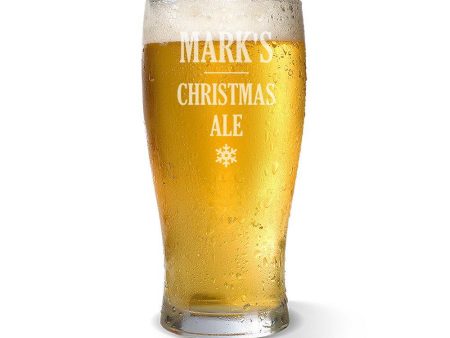 Christmas Ale Standard 425ml Beer Glass Hot on Sale