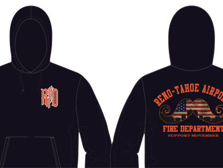 Reno-Tahoe Airport Fire MOVEMBER HOODY Supply